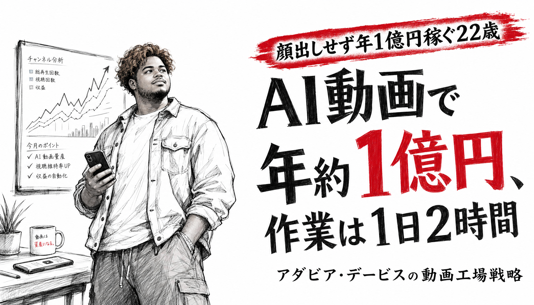 顔出しゼロ、作業は1日2時間。それでも年に約1億円を生んだ「6時間動画」工場の光と落とし穴